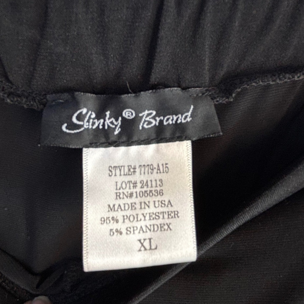 Minimalist Wide Leg Pants Slinky Brand XL Black Travel Flowy Drape USA Palazzo - Picture 2 of 10